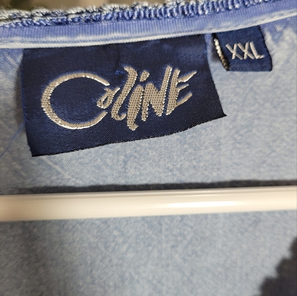 Coline Boho Button Down Ruffled Embroidered Viscose Top XXL - Picture 4 of 7